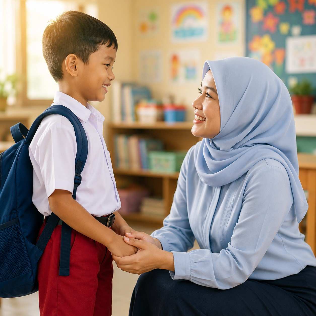 Guru membimbing anak